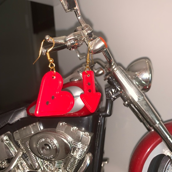 RETRO COLORFUL SHAPES Button Earrings - Picture 2 of 10